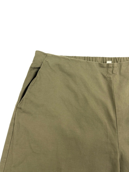 Eileen Fisher Olive Green Cotton Hemp Lantern Ankle Pant Easy Fit - Picture 7 of 12